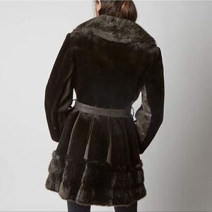 NWT Vintage Faux Lamb Fur Coat 